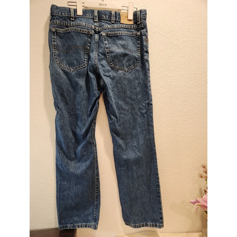 Vintage‎ Lee Men's High Rise Straight Leg Jeans M.P. YKK 90s Denim 32x30